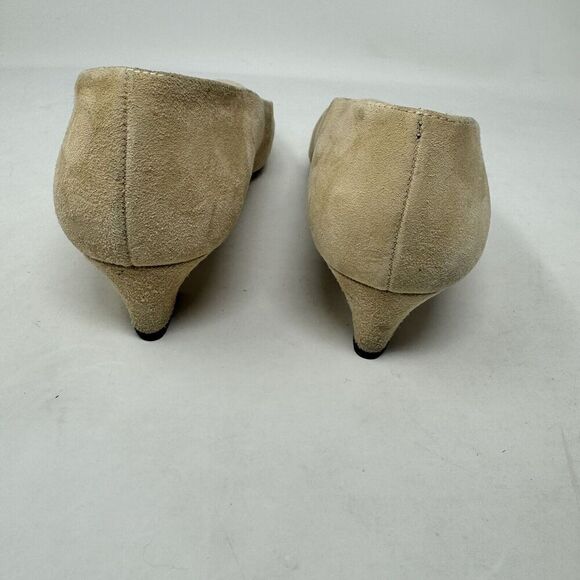 Perry Ellis‎ Nude Portfolio Suede Kitten Heel Size 7.5 - Picture 6 of 8